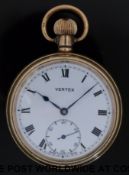 A Vertex gentleman's nickel cased pocket watch with keyless movement