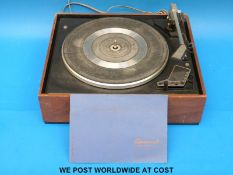 A Garrard SP25 MKIII turntable with original instruction manual