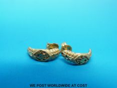 A pair of 22ct gold earrings (4.