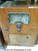 Four vintage largely Bakelite radios KB Minuet, HMV,