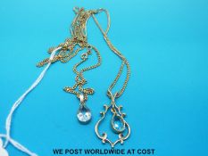 Two 9ct gold chains,