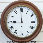 A mahogany cased dial wall clock,