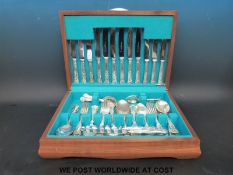 Two silver plated six place setting King's pattern canteens of cutlery