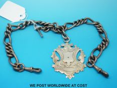 A heavy hallmarked silver double Albert,