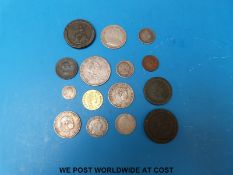 An amateur collection of late 18th and early 19thC Georgian coins to include George 1st South Sea