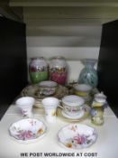 Royal Crown Derby 'Posies', Maling vases, Royal Doulton Bunnykins signed Barbara Vernon,