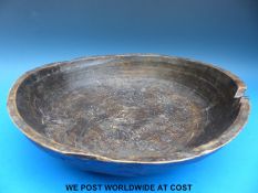 Norweigian/Scandanavian wooden pedestal bowl