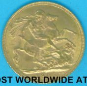 A 1905 Edward VII gold full sovereign