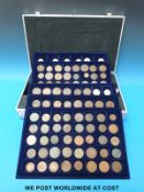 An amateur coin collection in the whole, George I onwards, overseas examples, tokens, Irish etc.