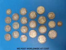 A collection of Victorian and Georgian silver coinage,