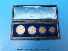 A cased 1889 Maundy coin set