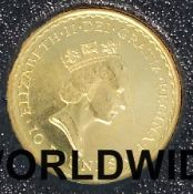 A gold Britannia Royal Mint coin 1990 (3.