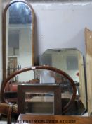 A collection of 19thC / 20thC mirrors including an inlaid example most having bevelled glass