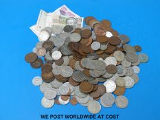 A collection of British coinage, some overseas approx 2.