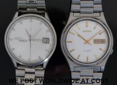 Two Seiko gentleman's wristwatches, one Weekdater with day and date apertures,