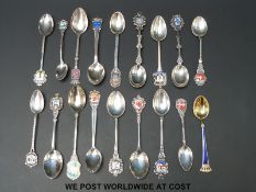 Eighteen hallmarked silver and other collector's spoons,