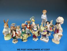 Royal Albert Beatrix Potter figures, Royal Worcester 'She Loves Me Not' figure,