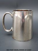 A Victorian hallmarked silver christening cup,