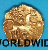 Early Celtic uninscribed mid to 1st century BC gold quarter stater 1.42g 13mm.
