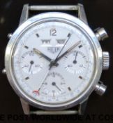 Heuer Carrera 12 Datos Mark II gentleman's chronograph wristwatch with stainless steel markers,