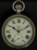 A limit G.W.R. gentleman's nickel cased pocket watch G.W.R 0.
