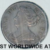 A Queen Anne 1703 sixpence with VIGO below bust, prior to union with Scotland,
