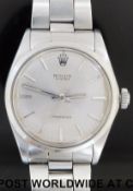 Rolex Oyster Precision gentleman's wristwatch with stainless steel hands and markers on brushed