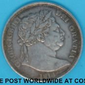 An 1816 bull head George III half crown VF
