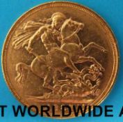 A cased 1887 Victoria Jubilee head gold full sovereign,