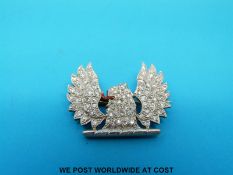 An Ayrshire Yeomanry regimental brooch set with diamonds