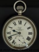 A Limited No 2 gentleman's nickel cased keyless pocket watch City Jewelry Co,