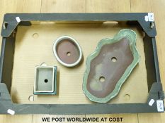 A quantity of Bonsai pots etc