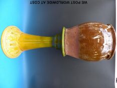 A Majolica jardinere stand (50cm tall),