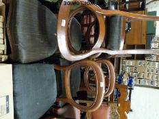 A set of five Victorian mahogany balloon-back chairs