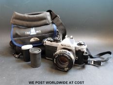 A Nikon FM2 SLR camera with 50mm lens