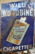 A Wild Woodbine cigarettes enamel advertising sign