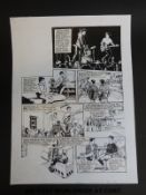 Wham black & white pen artwork by Gillan Hunt for the Look-in comic