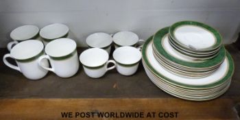 A quantity of Royal Doulton 'Green Marble' dinner and tea ware.