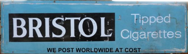 A Bristol Tipped Cigarettes enamel sign (43cm x153cm)