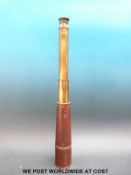 A brass Parker-Hale 30 x spotter three draw telescope