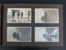 A large photograph album from 1920s onwards including African military, Free Town, Sierra Leone,