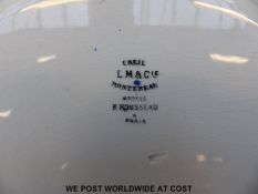 A Creil Montereau plate decorated with dragonfly and grouse