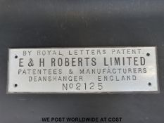 A cast metal sign E & H Roberts Ltd patentees and manufacturers (width 61cm)