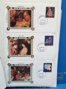 Two albums of New Zealand Benham silk first day covers (large quantity)