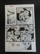 Marvel Comics black & white pen artwork by M C Wyman for USA Xmen