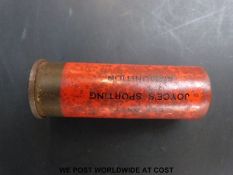 A novelty vesta formed as a shotgun cartridge by Joyce's London