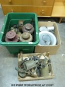 A collection of oil lamps.