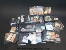 A large quantity of all-world stamps on stockcards