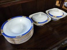 A 54-piece dinner service, some items marked Altertons,