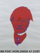 Portrait of Andy Warhol, limited edition 23/120, unsigned but possibly a self portrait,
